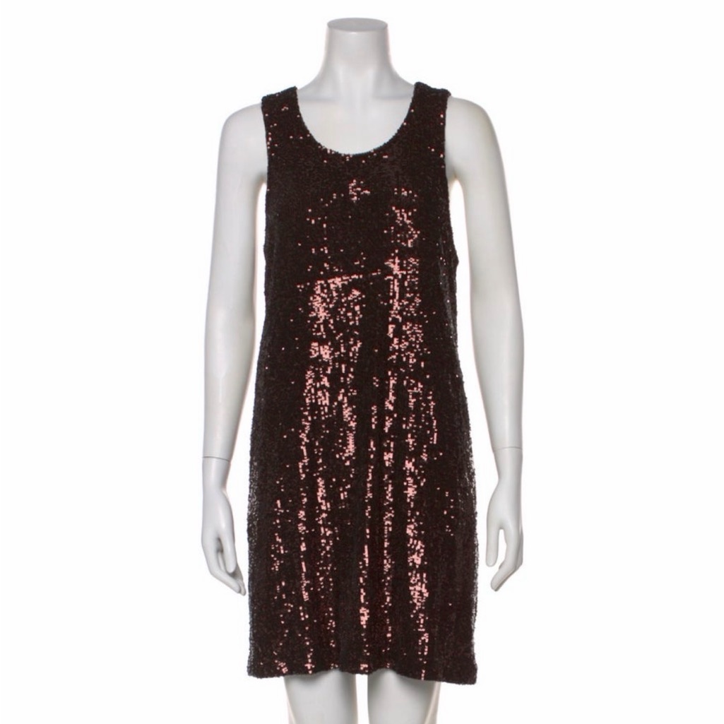 Tory Burch Sequin Tunic Dress Coconut Brown Nwt